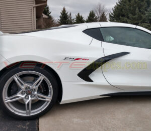 White C8 Corvette with C8 Z51 Edition decals