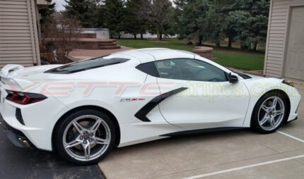 White C8 Corvette with C8 Z51 Edition decals