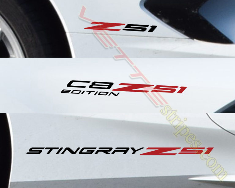 2020 - 2022 Corvette Z51 logo decal sticker - both sides - VetteStripes.com